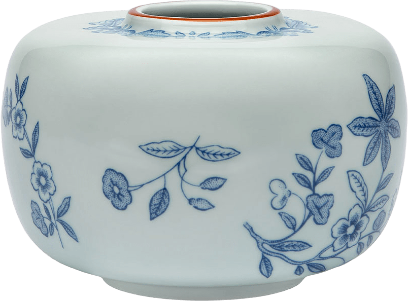 Ostindia Vas 130X90Mm, från Rörstrand, i färgen Blå.