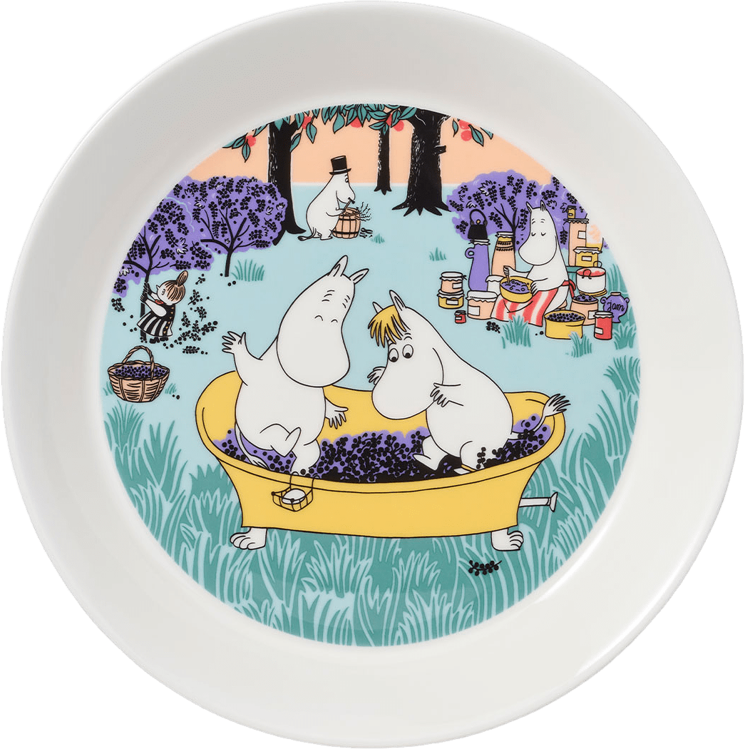 Mumin Skål 19Cm Bärsäsong, från Arabia, i färgen Flerfärgad.