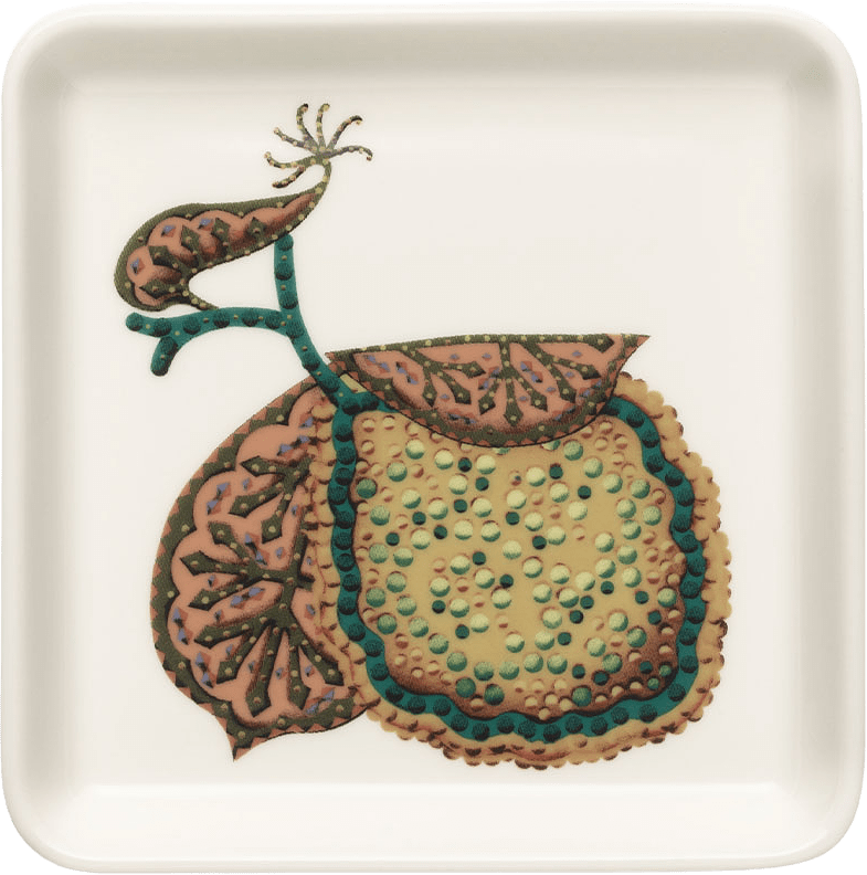 Taika Tallrik Kvadrat 12X12Cm Sato, från Iittala, i färgen Flerfärgad.