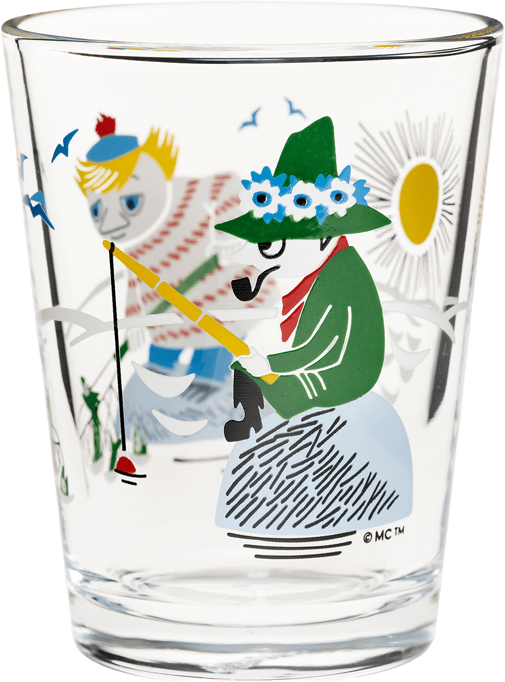 Mumin Glas 22Cl Fiske, från Arabia, i färgen Flerfärgad.