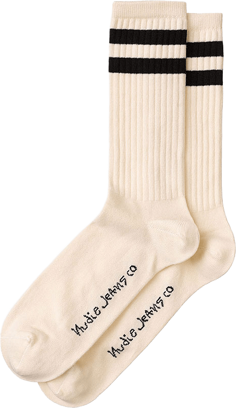 Amundsson Sport Socks Offwhite, från Nudie Jeans, i färgen Offwhite.