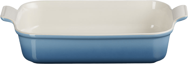 Rektangulär ugnsform Heritage stengods 32 cm Chambray, från Le Creuset, i färgen Chambray.