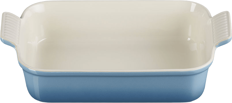 Rektangulär ugnsform Heritage stengods 26 cm Chambray, från Le Creuset, i färgen Chambray.