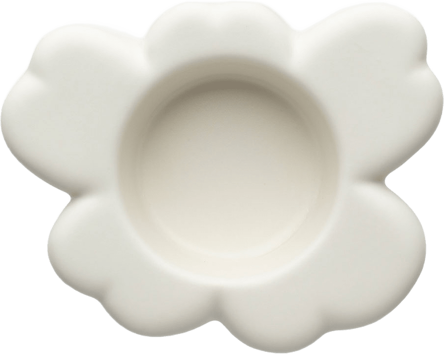 Unikko Tealight Holder, från Marimekko, i färgen Matte White.