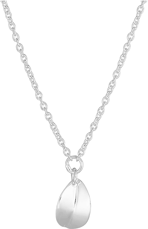 Botanica halsband med ett litet löv, från Drakenberg Sjölin, i färgen Silver.