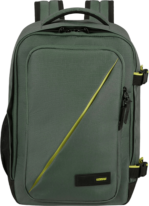 Ryggsäck godkänd kabinväska för Ryan Air, från American Tourister, i färgen Dark Forest.