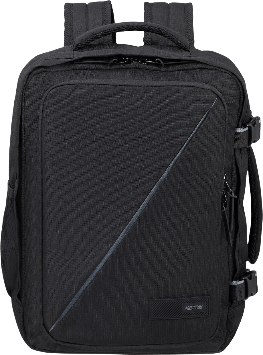Ryggsäck godkänd kabinväska för Finn Air, från American Tourister, i färgen Black.