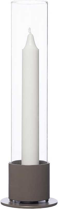 Ljusstake glascylinder, från ERNST, i färgen Mullvad.