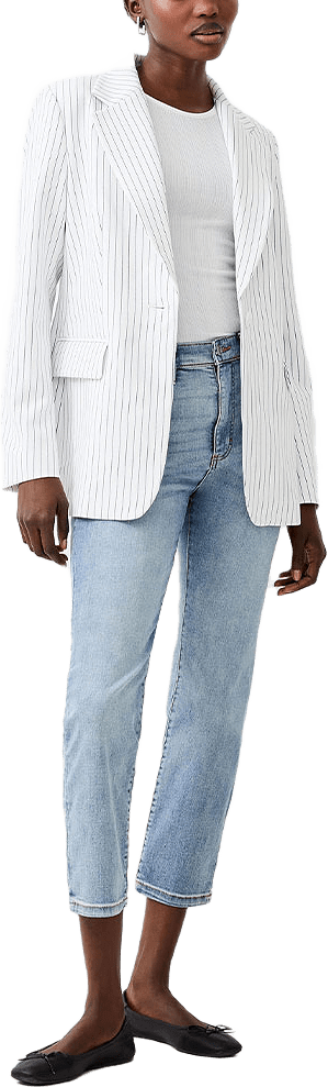 Kavaj, från French Connection, i färgen Summer White/Marine.