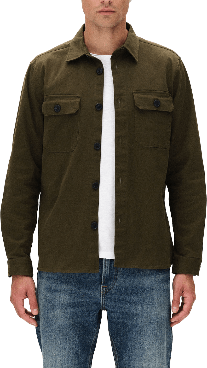 Topper LS Shirt Overshirt, från GABBA, i färgen Army.
