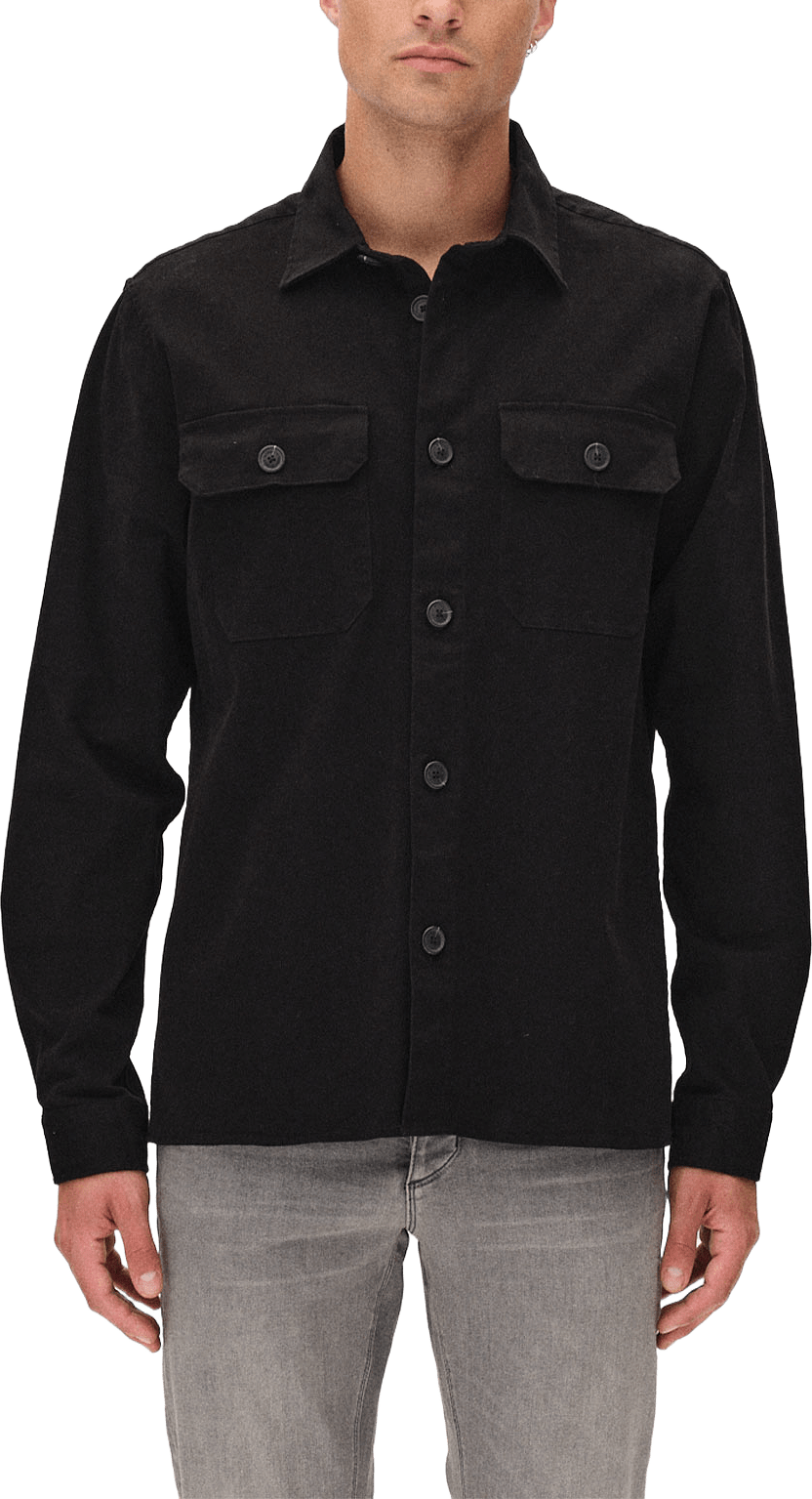 Topper LS Shirt Overshirt, från GABBA, i färgen Black.