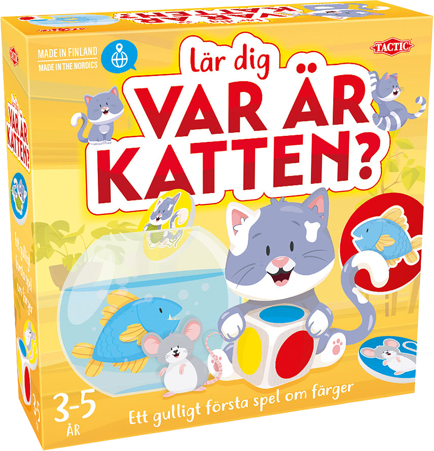 lär dig Var är katten?, från TACTIC, i färgen Yellow.