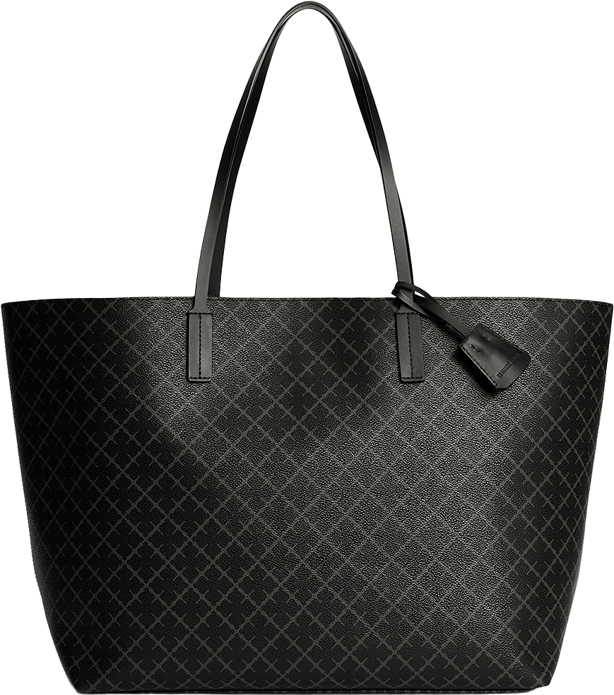 Abi mönstrad toteväska, från By Malene Birger, i färgen Charcoal.