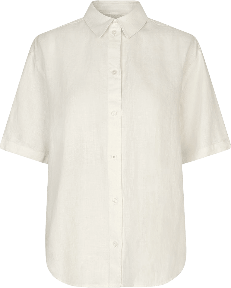 Salarika SS shirt 14329, från SAMSOE SAMSOE, i färgen Pristine.