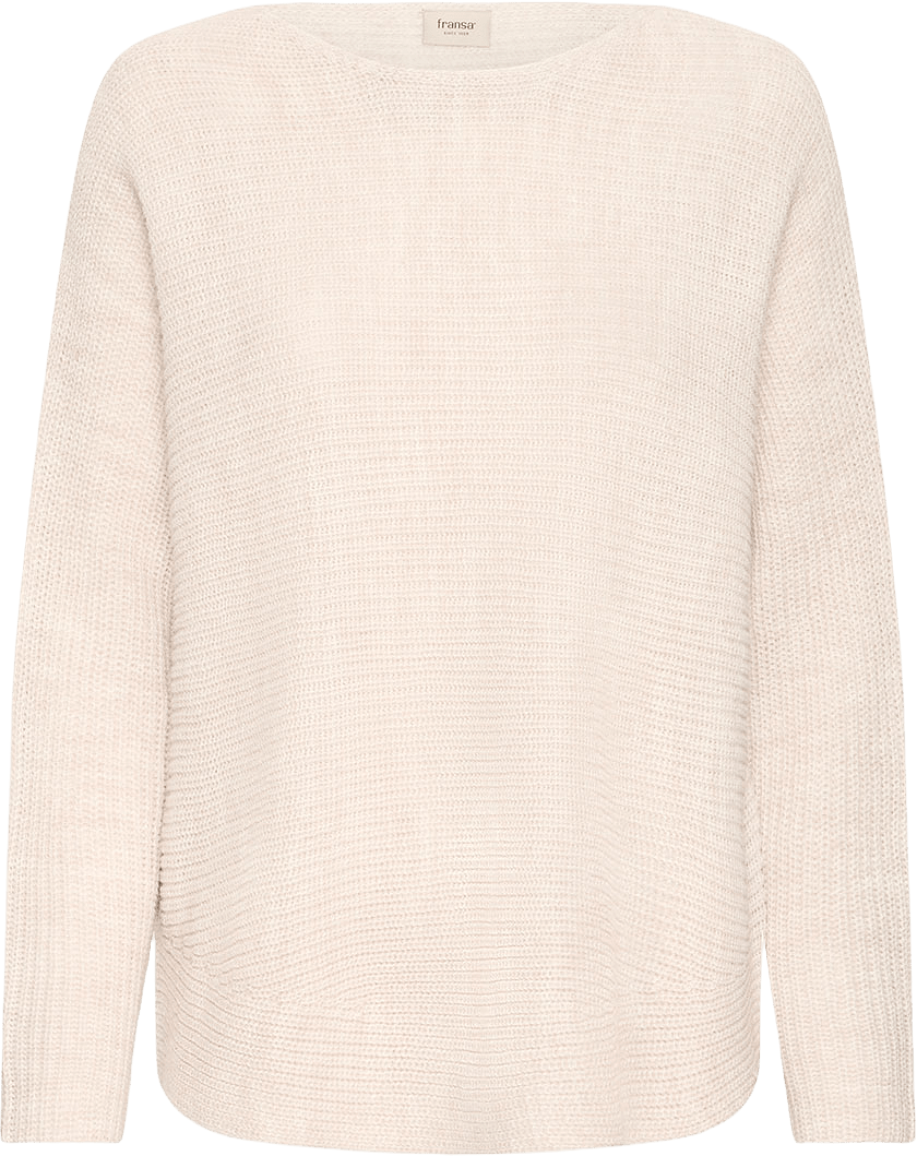 FRERETTA Pullover, från Fransa, i färgen Limestone Melange.