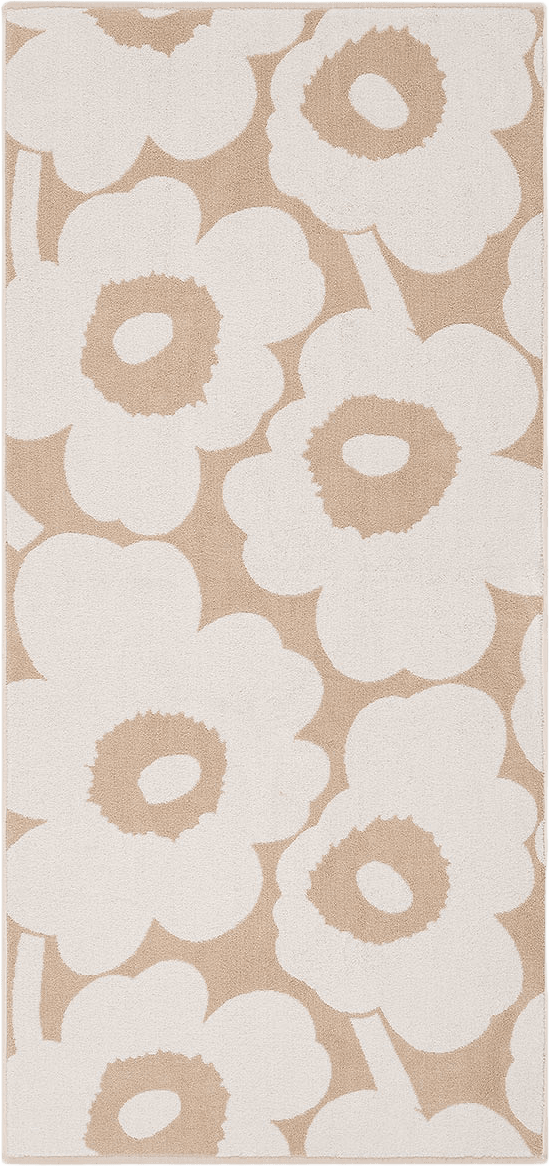 Unikko Bath Towel 70x150 Cm, från Marimekko, i färgen Beige, White.