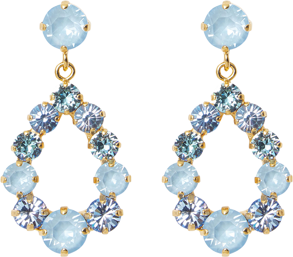 Mini Delia Earrings, från Caroline Svedbom, i färgen Sky Combo.