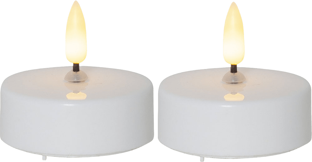Star trading LED Värmeljus Flamme Tealight, från Star trading, i färgen Vit.