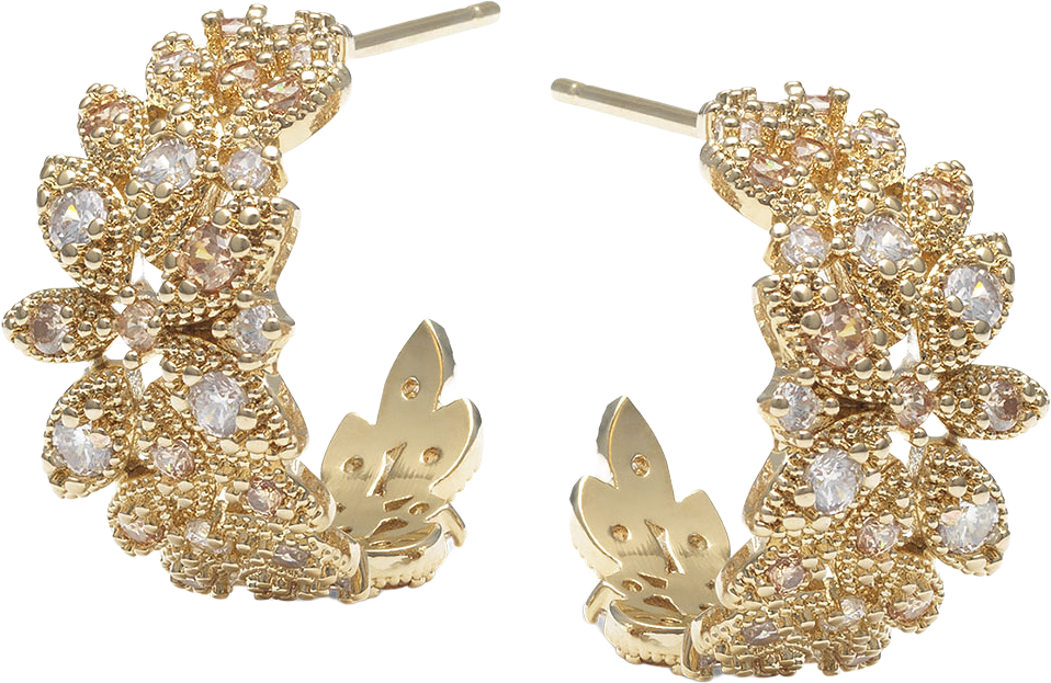 Laurel hoops earrings - Gold, från Lily and Rose, i färgen Gold.