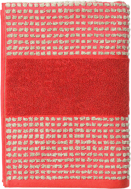 Check Handduk 70x140 cm röd/sand, från JUNA, i färgen Röd/Sand.