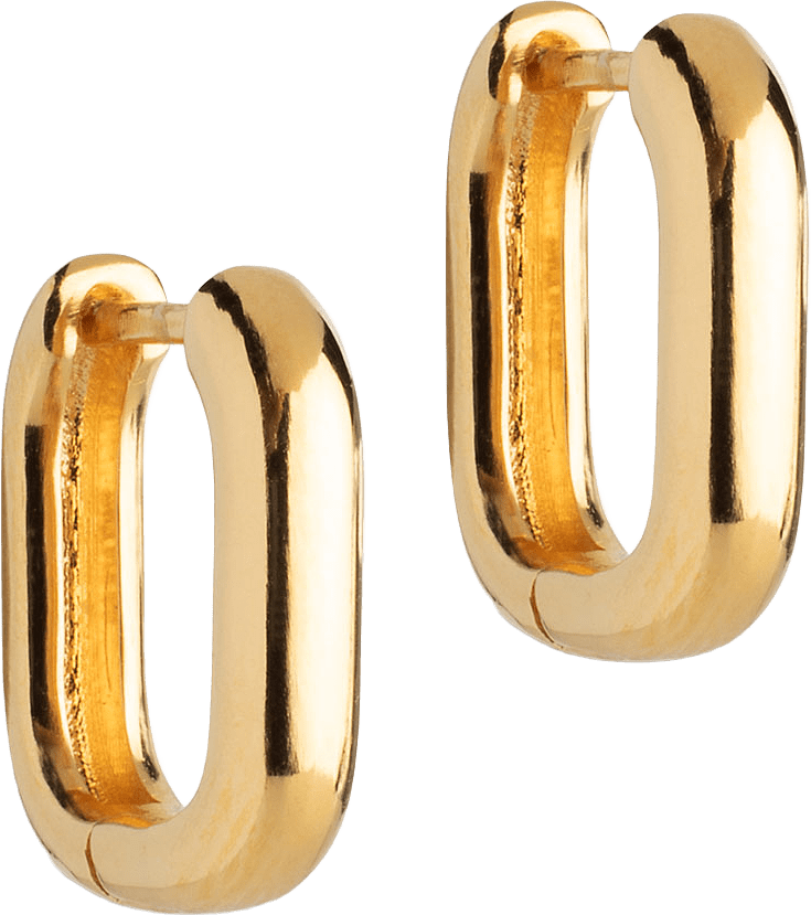 Hoops, Square 15 mm, från ENAMEL Copenhagen, i färgen 925s/Gp.