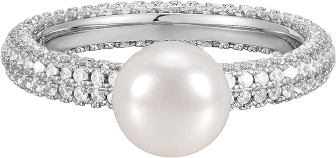 Pearl Pave Amalfi Ring, från LUV AJ, i färgen Silver.