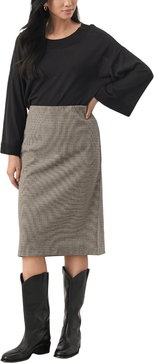 LorinnePW Skirt, från Part Two, i färgen Brown Check.