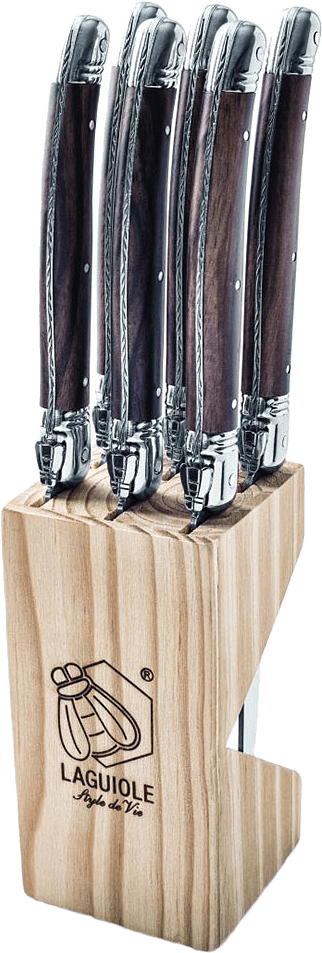 Grillknivar Laguiole Black SET 6 SdV, från Style de Vie, i färgen Brown.