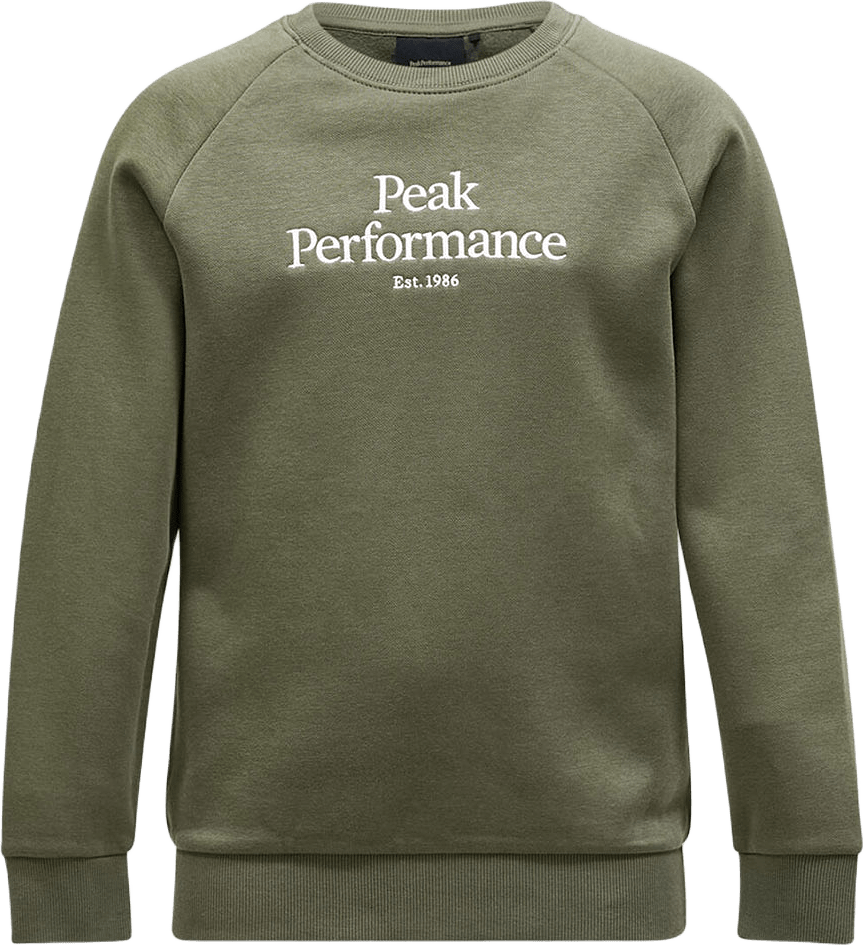 Jr Original Crew, från Peak Performance, i färgen Pine Needle.