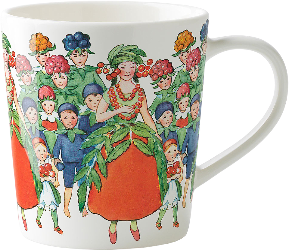 Elsa Beskow Mugg 40 cl with handle August, från Design House Stockholm, i färgen White.