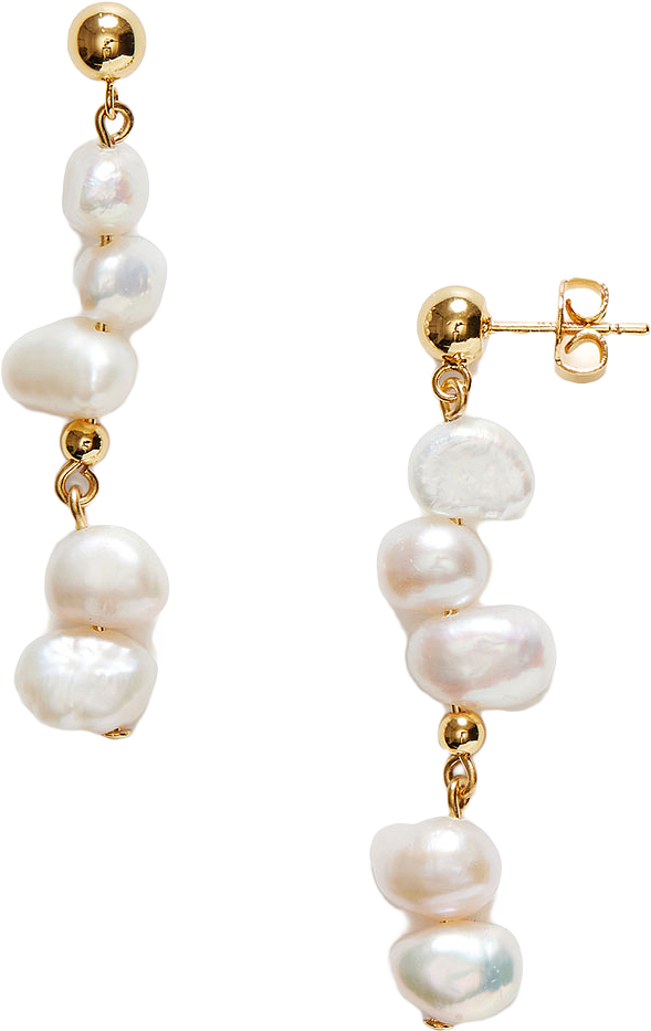 Pearly Drop Earring, från Anni Lu, i färgen Gold.