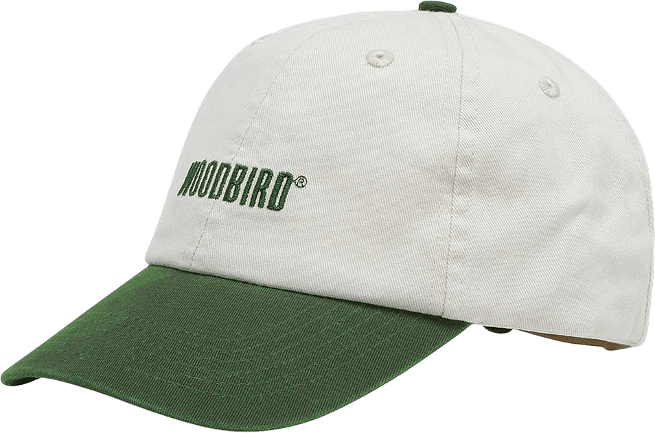 Core Twill Cap, från Woodbird, i färgen Offwhite-army.