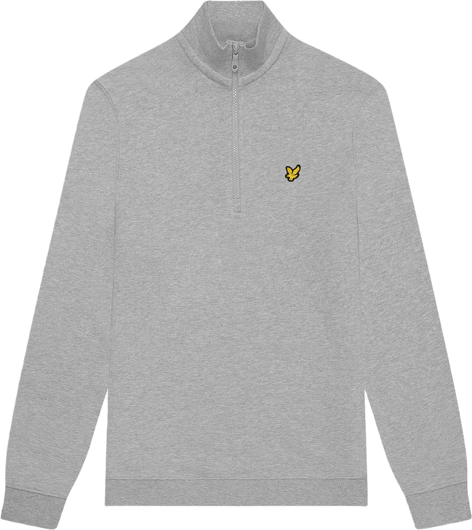 Quarter Zip Pullover, från Lyle & Scott, i färgen D24 Light Grey Marl.