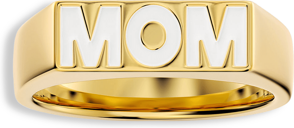 Mom Ring Vanilla Gold