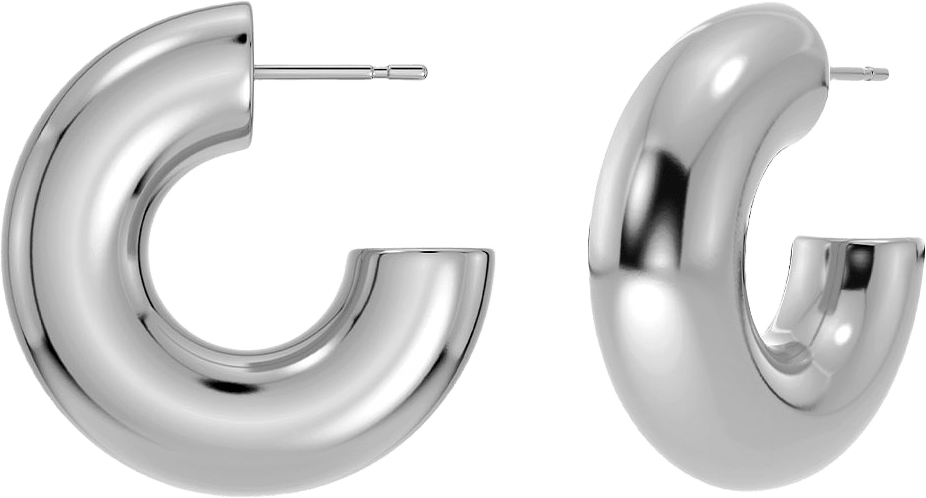 Chunky Creoles L Steel, från Edblad, i färgen Steel.