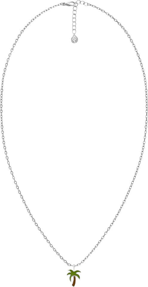 Laguna Necklace Palm Tree Kids Steel, från Edblad, i färgen Steel.