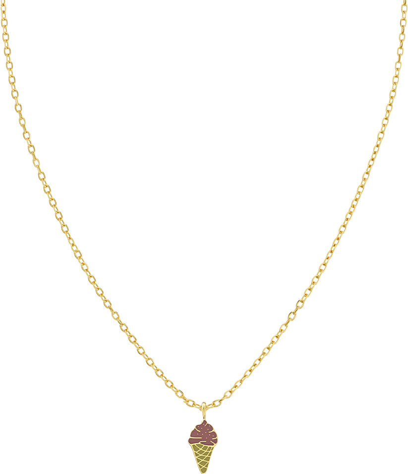 Laguna Necklace Ice cream Kids Gold, från Edblad, i färgen Gold.