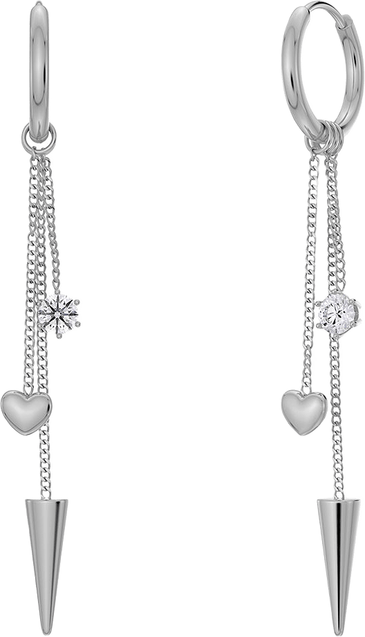 Peak Hoops Multi Heart Steel, från Edblad, i färgen Steel.