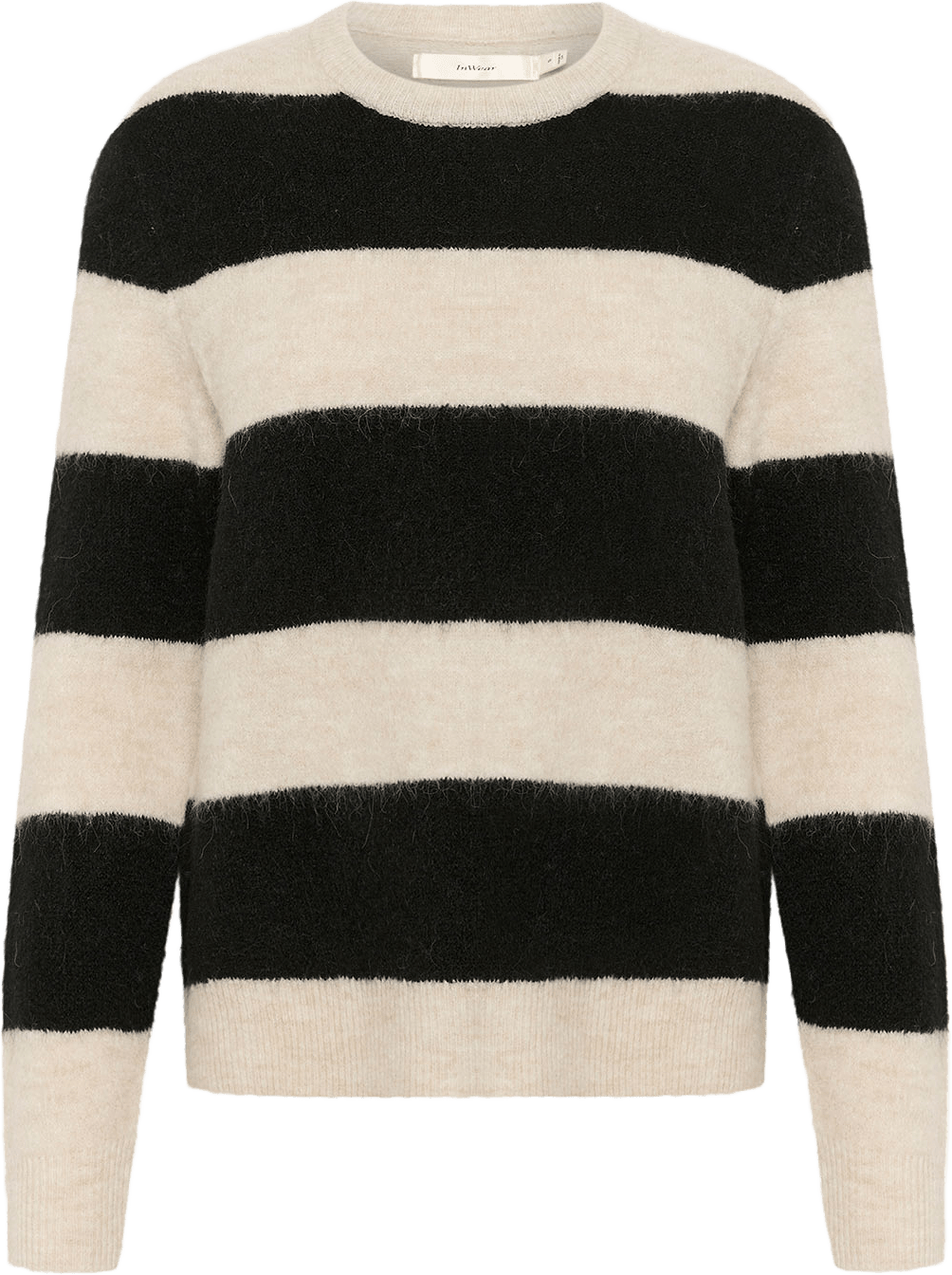 HarrietIW Stripe Pullover, från Inwear, i färgen Black/Vanilla.