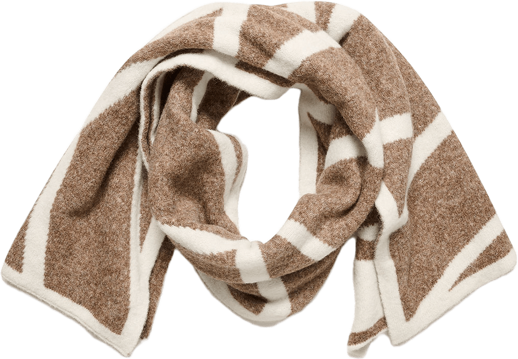 SyrahIW Scarf, från Inwear, i färgen Whisperwhite/Mochagreymelannge.