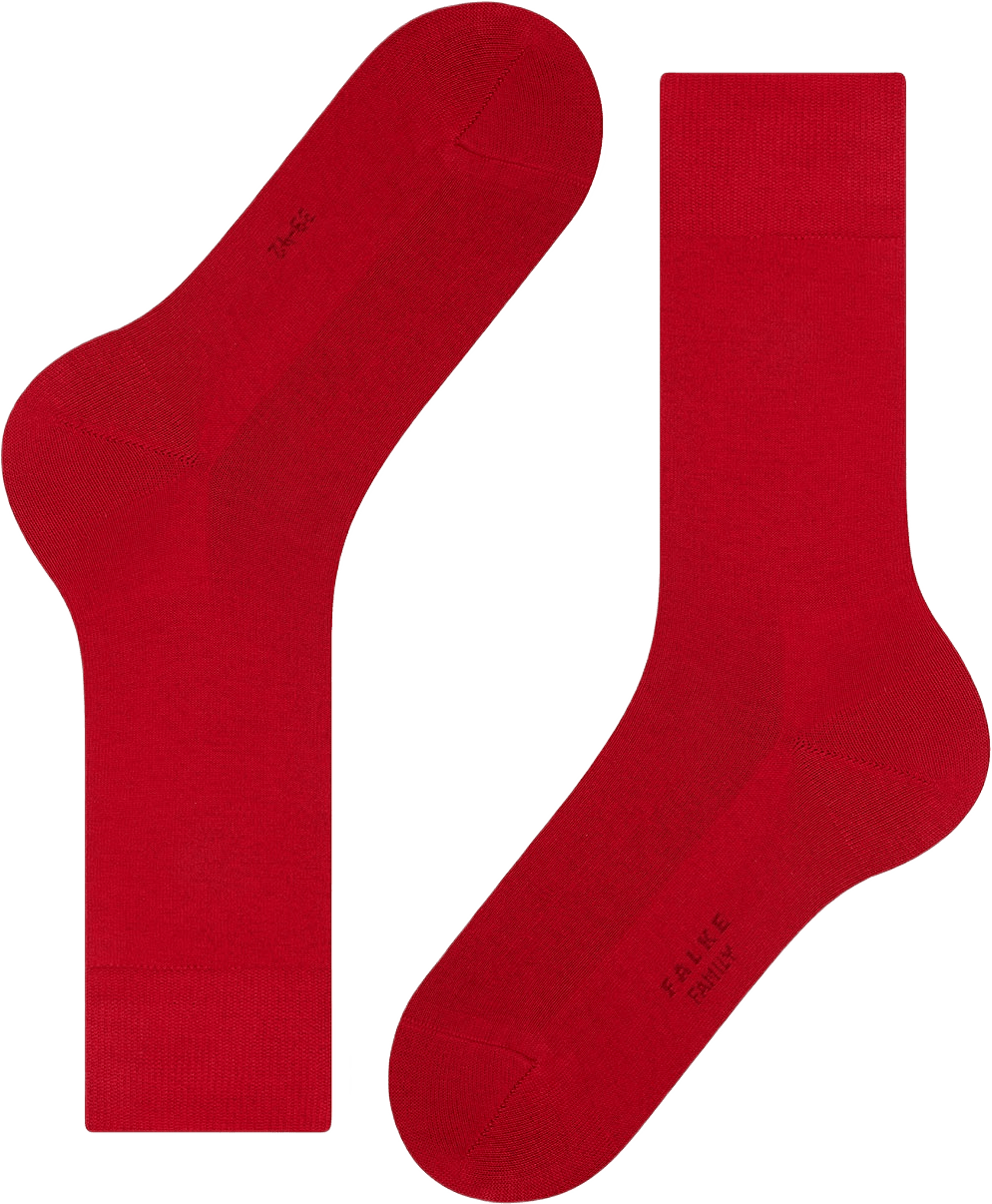 Family Socks, från Falke, i färgen Scarlet.