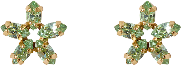 Ava Earrings, från Caroline Svedbom, i färgen Chrysolite/Gold.