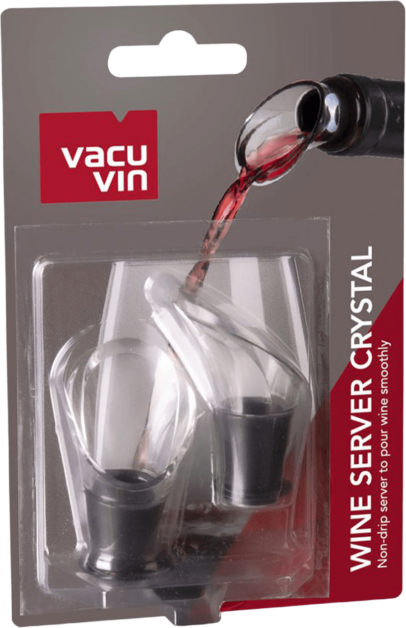 Wine Server Crystal set/2, från Vacu Vin, i färgen Black.