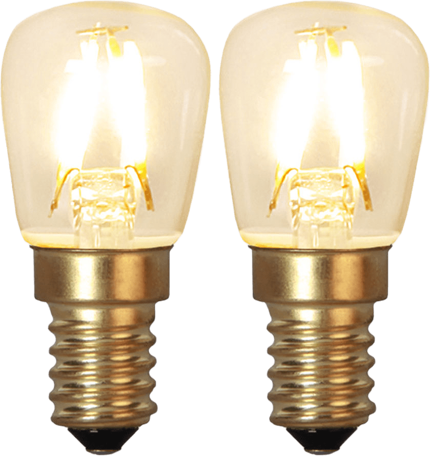 LED-lampa E14 Päronlampa Soft Glow 2-p, från Star trading, i färgen Transparent.