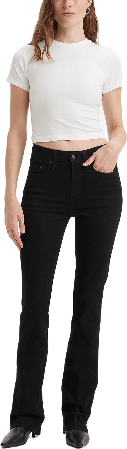 725™ High Rise Bootcut Jeans, från Levi's, i färgen Black.