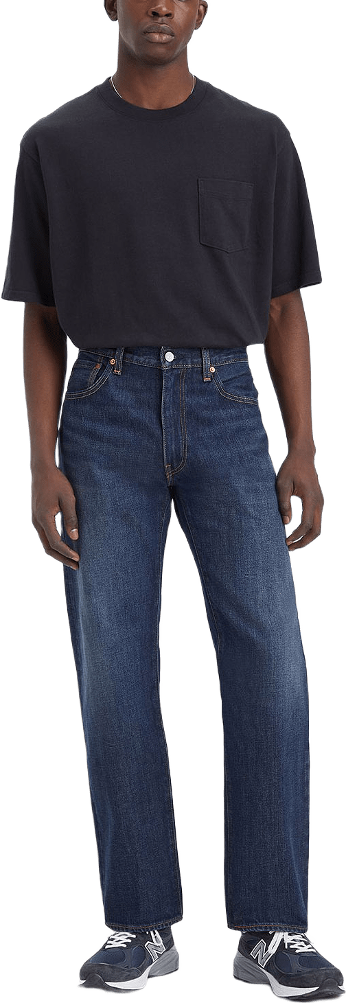 555™ Relaxed Straight Jeans, från Levi's, i färgen Dark Indigo - Worn In.