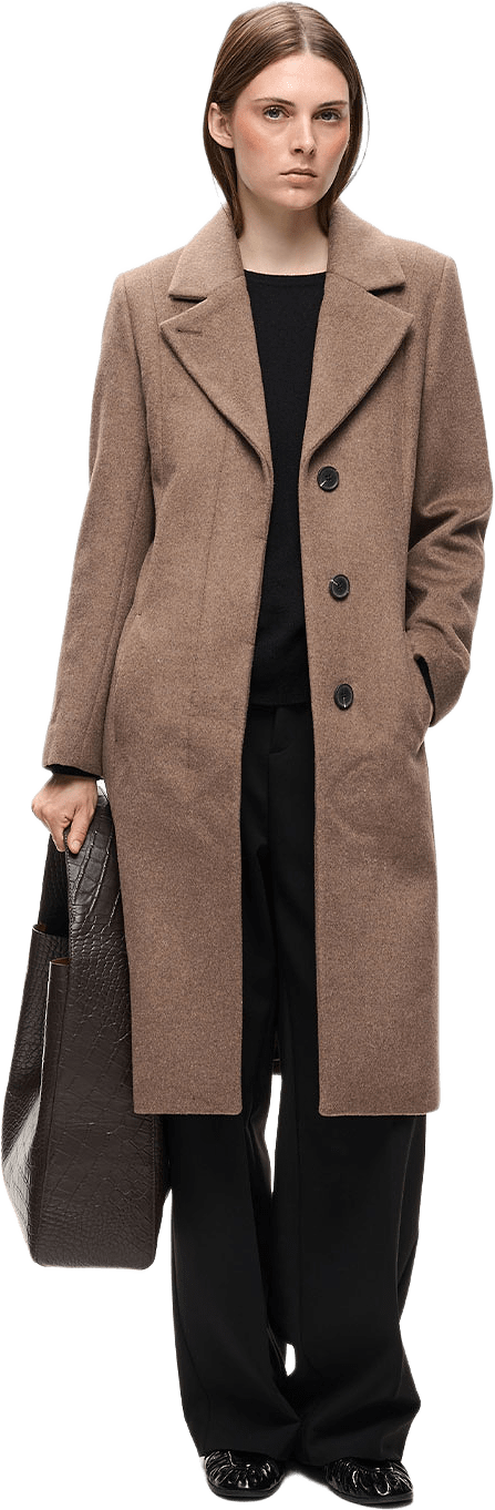 JackyIW Coat, från Inwear, i färgen Mocha Grey Melange.
