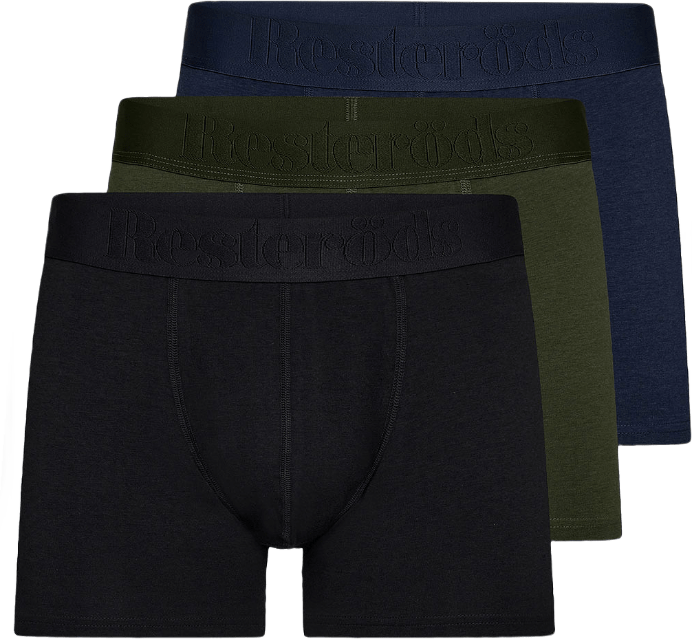 Boxer Organic Cotton 3-pack GOTS - Regular leg, från Resteröds, i färgen Multicolor.