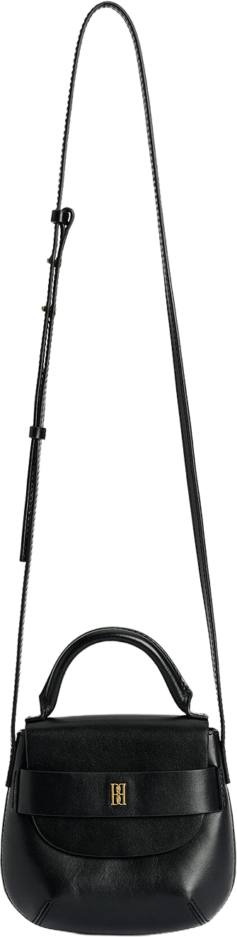 Meela läderaxelväska, från By Malene Birger, i färgen Black.