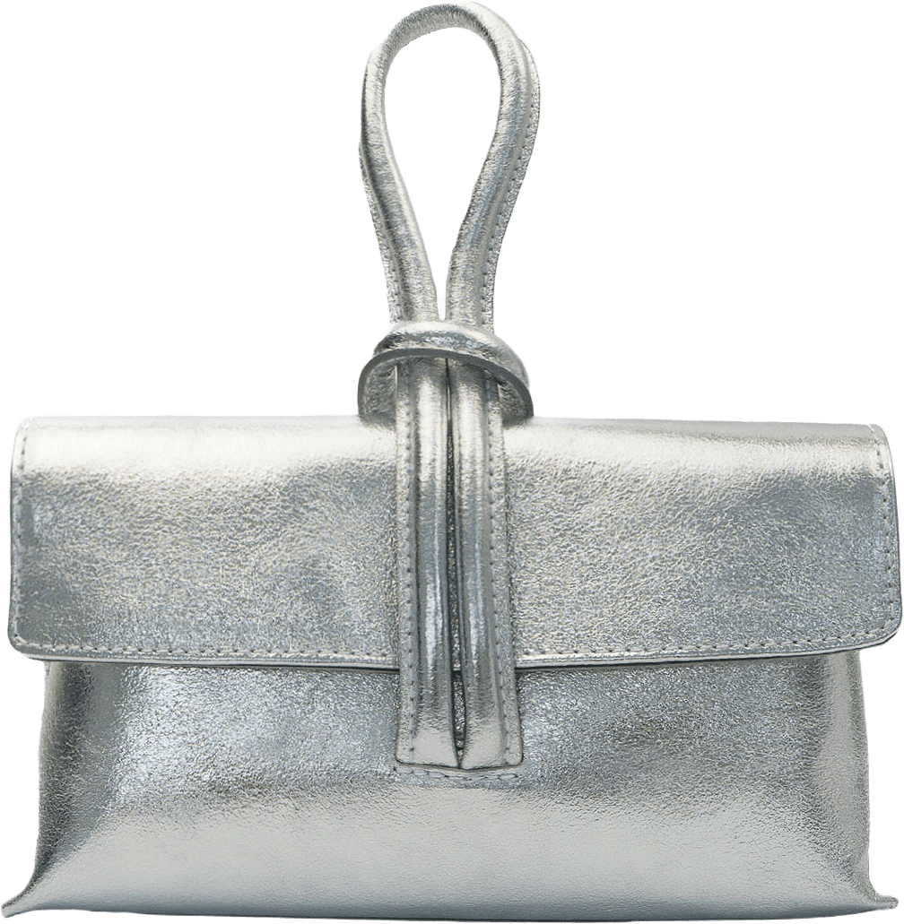 Handväska i läder "Barletta", från LaTalia, i färgen Silver.